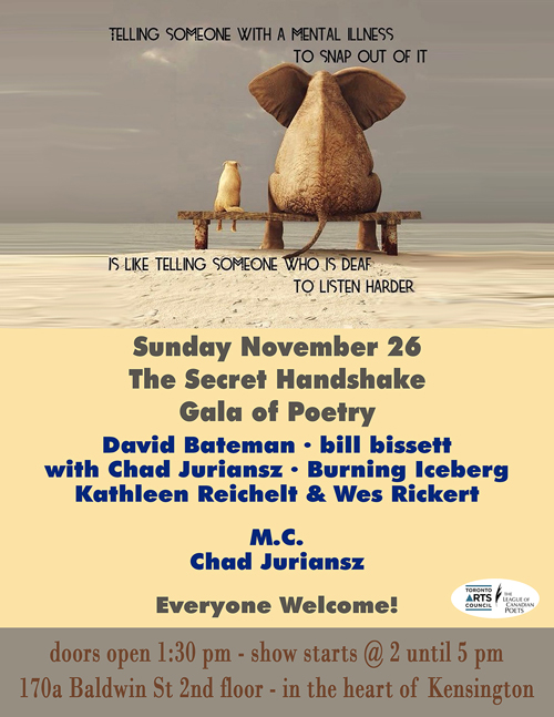 Secret handshake Gallery Mutual Readings  Nov 2017